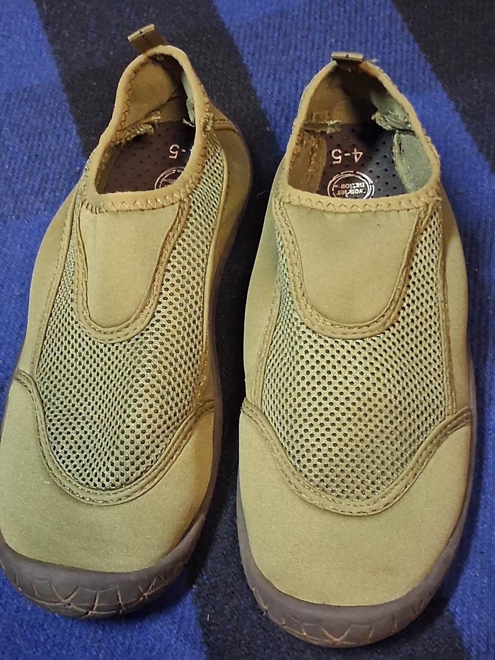 wonder nation Olive Mesh Slip-On Loafers